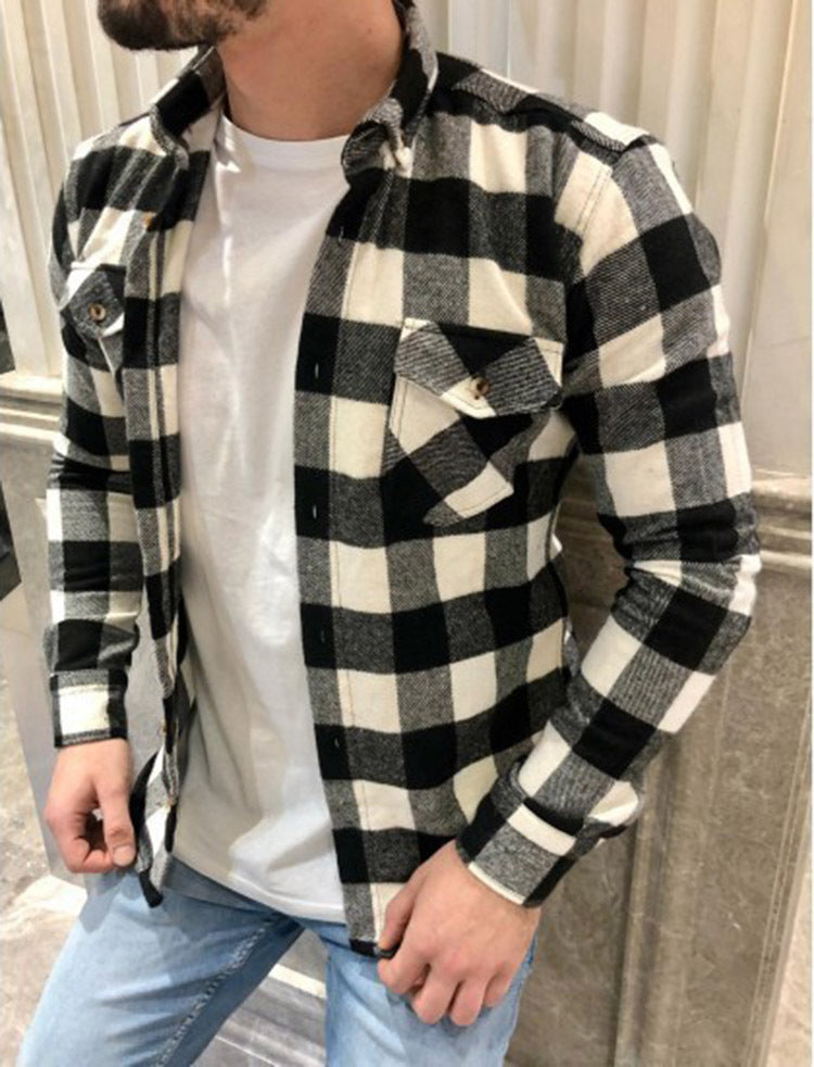 EB | Hemd Karierter Flanell Relaxed Fit Langärmelig Mit Brusttaschen