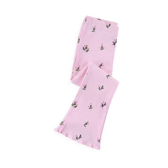 Mädchen Schlagleggings mit floralem Muster EB