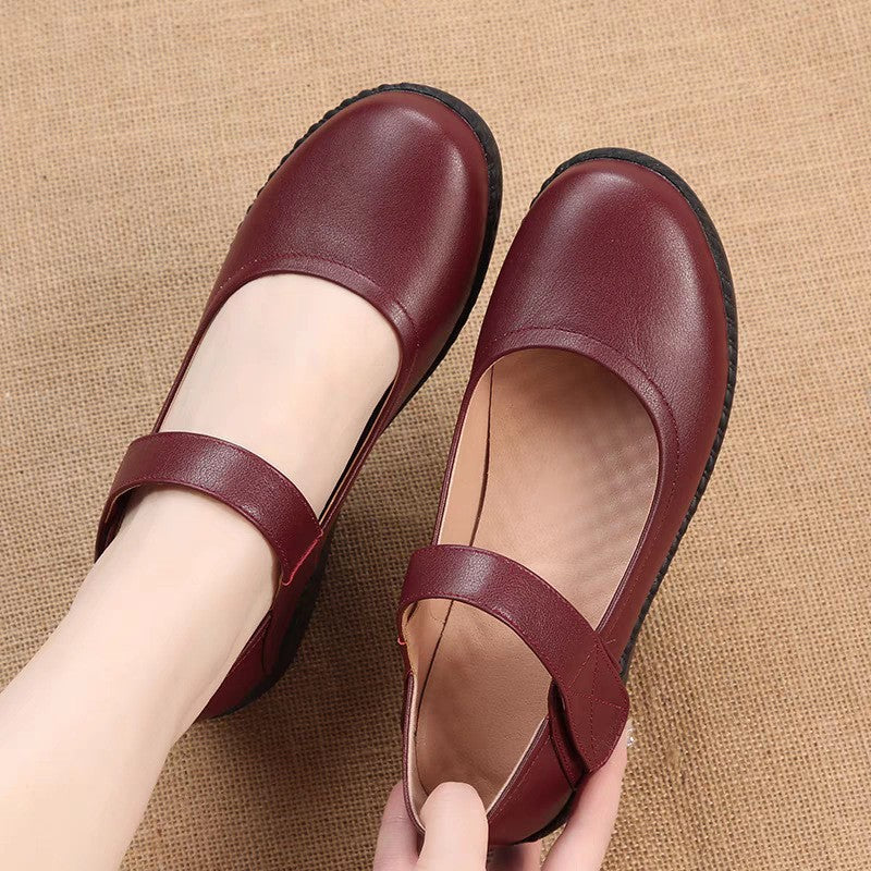 Damen Mary Jane Ballerinas mit verstellbarem Riemen und ergonomischer Sohle EB