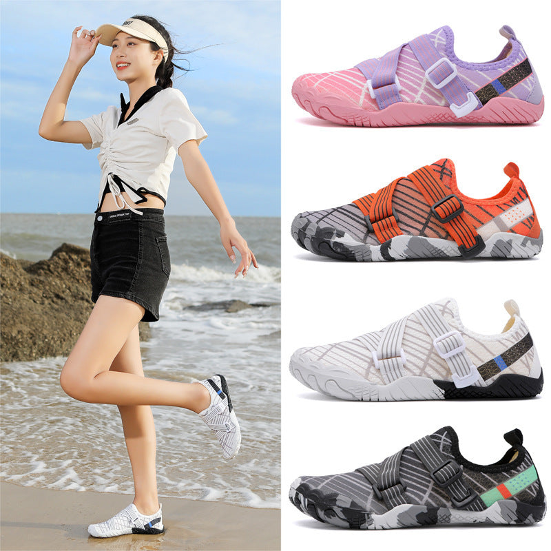 Damen Multifunktionale Aqua-Schuhe mit elastischen Tragegurten und rutschfesten Sohlen EB