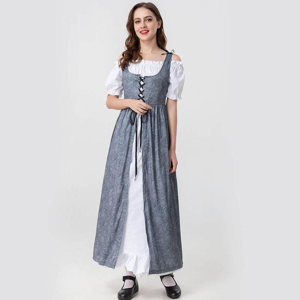 Damen Trachtenkleid mit romantischen Rüschendetails und bezaubernder Schnürung EB