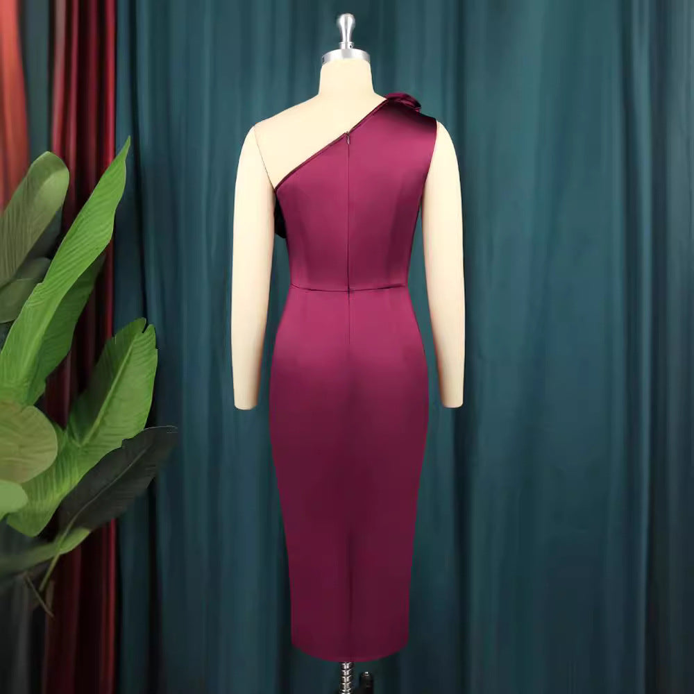 Damen Elegantes Cocktailkleid mit voluminösen Rüschen EB
