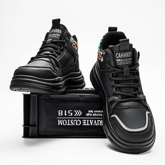 Herren hochgeschnittene Streetstyle-Sneaker mit Luftkapsel-Zwischensohle und tribal-gepolsterter Knöchelmanschette EB