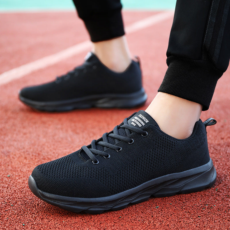 Unisex leichte Strick‑Trainingssneaker mit stabilisierender Fersenlasche und griffiger Wellenlaufsohle EB