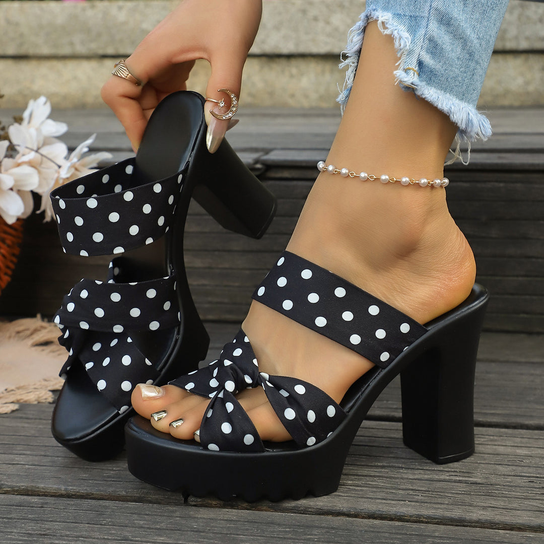 Damen Plateausandalen mit elegantem Schleifen-Design EB