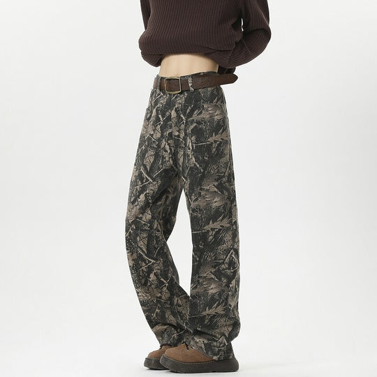 Damen Weitgeschnittene Cargohose mit geschmackvollem Camouflage-Muster EB