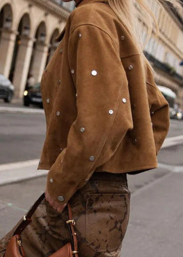 EB | Wildleder Ge cropped Jacke