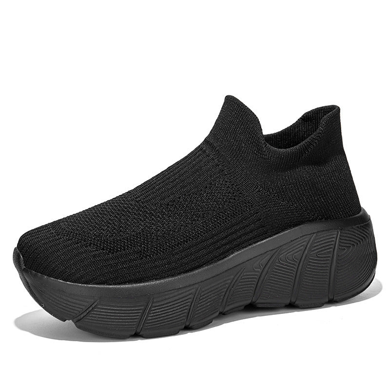 Damen Schnürlose Freizeitsneaker mit flexiblem Strick-Obermaterial EB