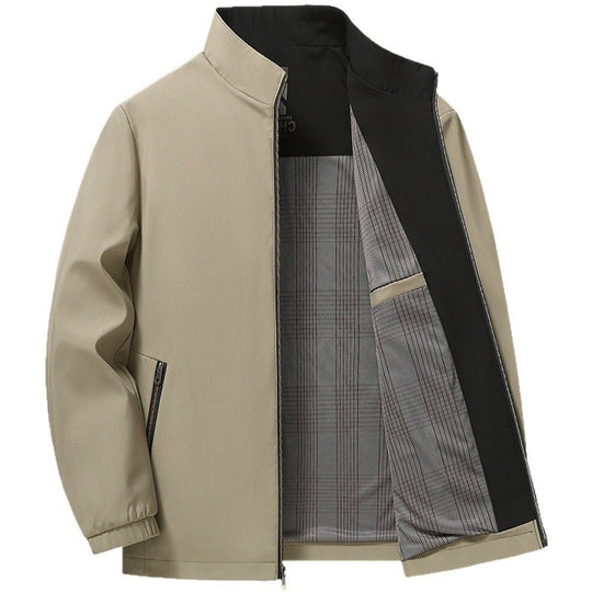 Herren elegante Freizeitjacke mit Stehkragen EB