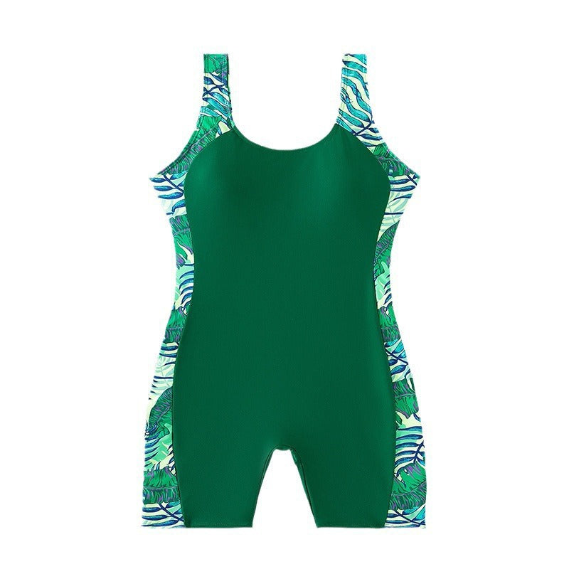 Damen Sportlicher Einteiler mit tropischem Design EB