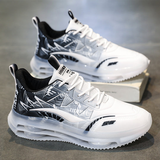 Damen Sportliche Air Cushion Sneakers mit atmungsaktiver Mesh-Oberfläche EB