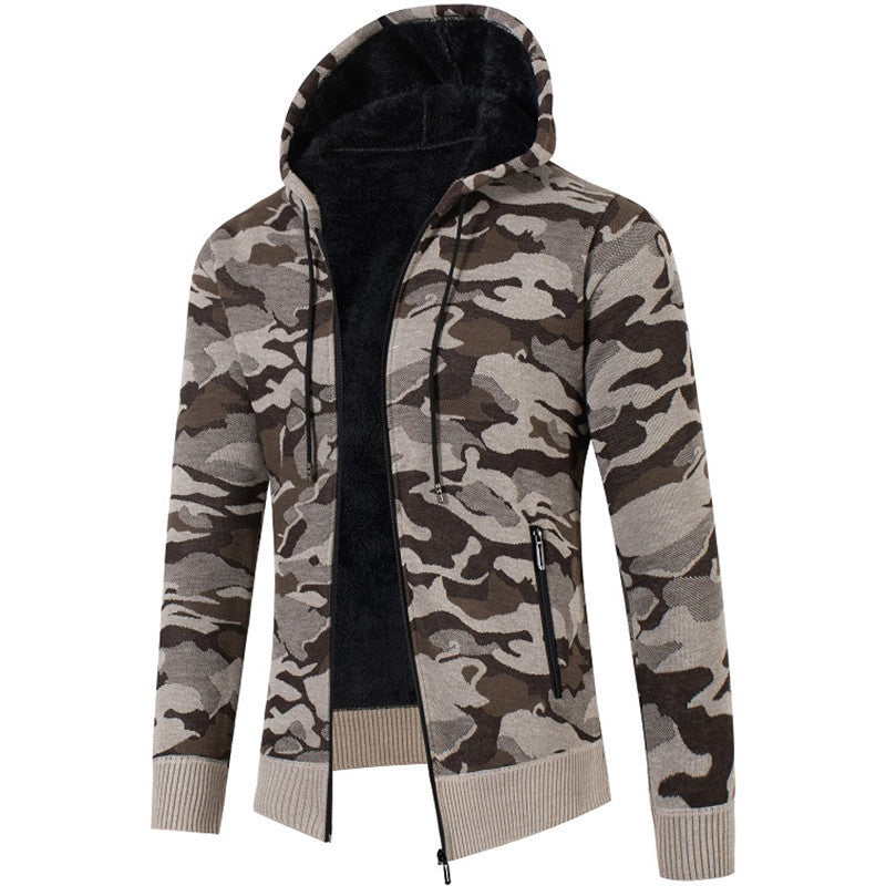 Herren modischer Kapuzensweater mit Karomuster EB