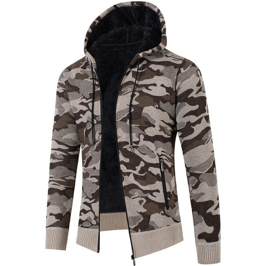 Herren modischer Kapuzensweater mit Karomuster EB