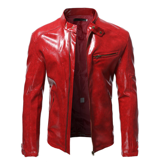 Herren Lederjacke mit hochwertigem Finish