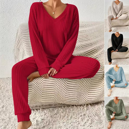 Damen Loungewear Set aus Rippstrick EB