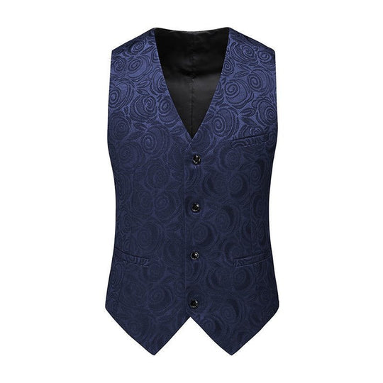 Herren nan Jacquardweste mit ornamentaler Struktur, spitz zulaufendem Saum und satinierter Rückseite EB