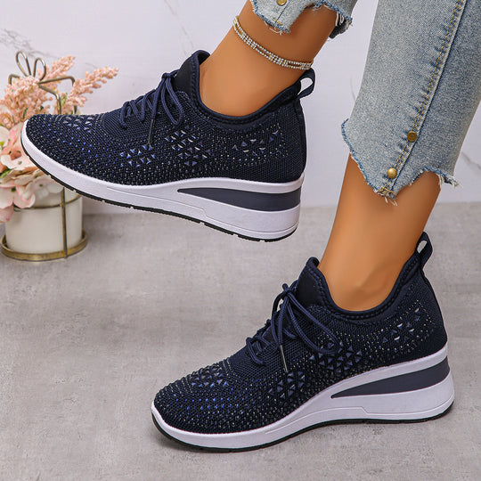 Damen Komfortable Sneaker mit modischem Netzdesign EB