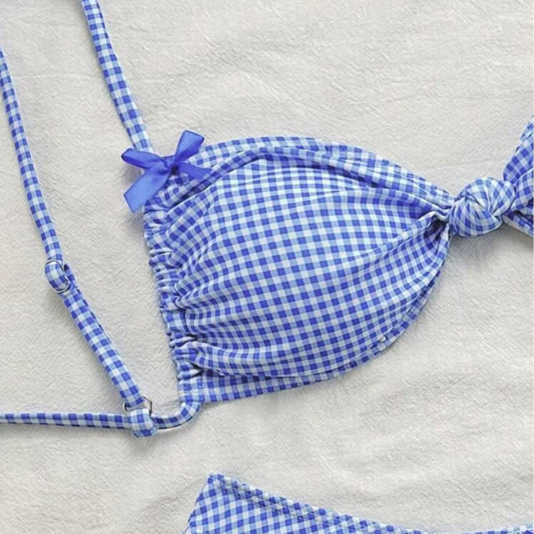 Damen Bikini-Set mit Rüschendetails und verstellbaren Trägern EB