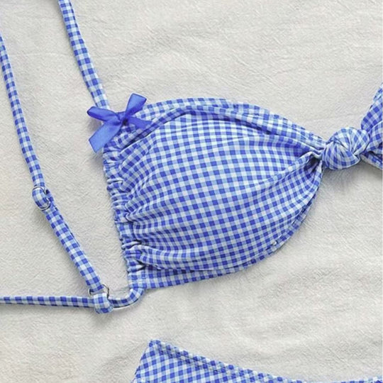 Damen Bikini-Set mit Rüschendetails und verstellbaren Trägern EB
