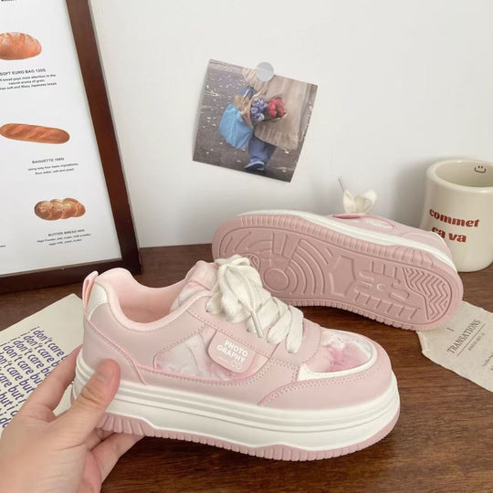 Damen Trendige Plateau-Sneaker mit komfortabler Dämpfung und modischer Silhouette EB