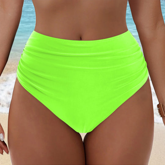 Damen Hochgeschnittenes Bikini-Höschen mit Rüschendetails EB