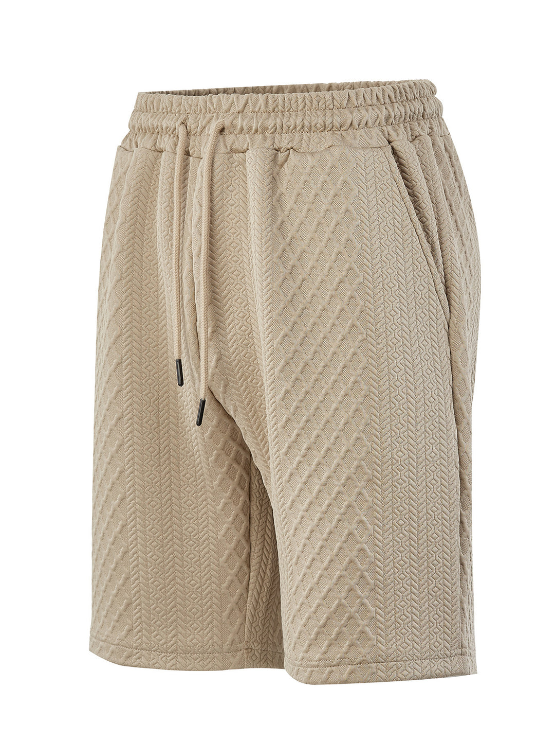 Herren nan strukturierte Lounge-Shorts mit Elastikbund Tunnelzug und seitlichen Eingrifftaschen EB