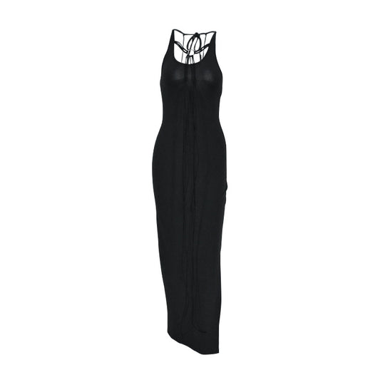 Damen elegantes Maxikleid mit verstellbaren Trägern und raffiniertem Ausschnitt EB
