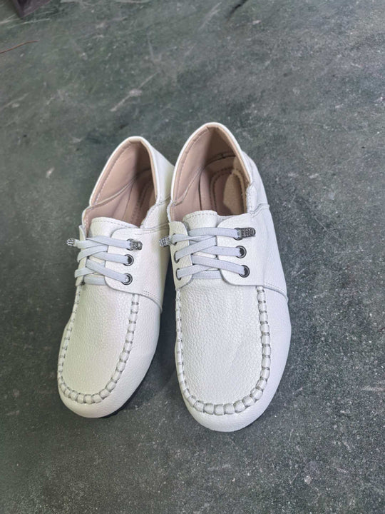 Herren nan klassische Mokassin-Slipper mit elastischer Schnürung und anatomischem Komfortfußbett EB