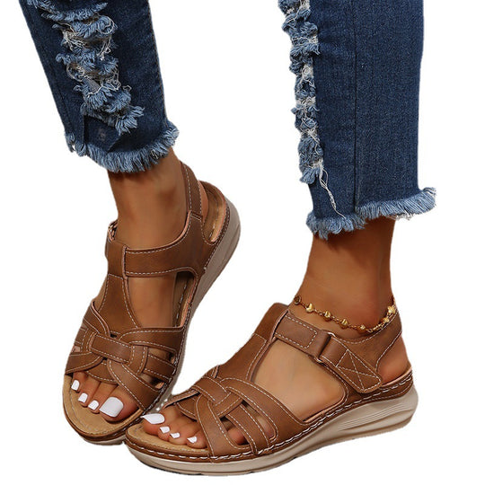 Damen Komfortable Sandalen mit atmungsaktivem Obermaterial und flexiblem Fußbett EB