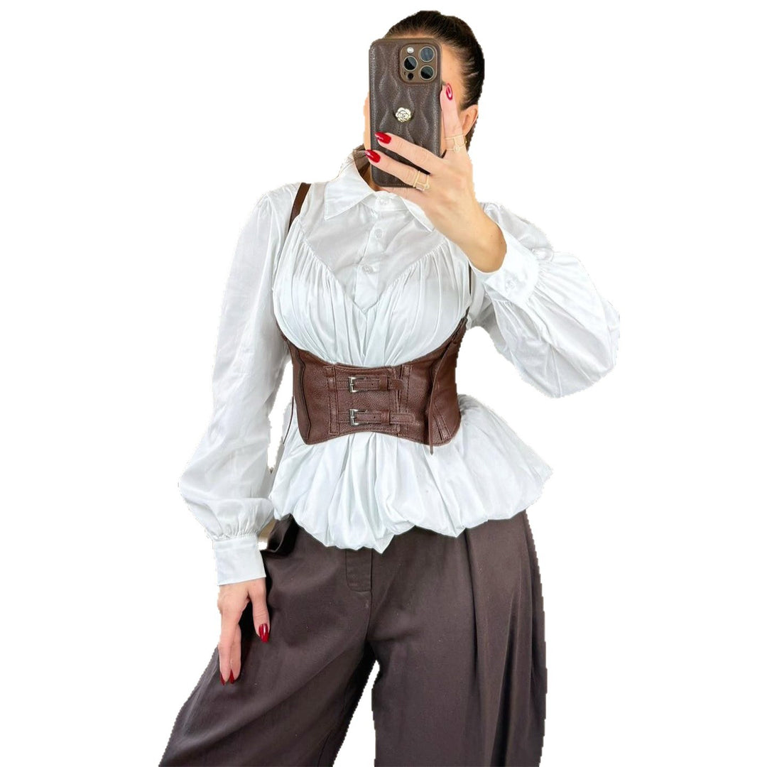 Damen Korselett-Corsettop mit dekorativen Schnallen EB