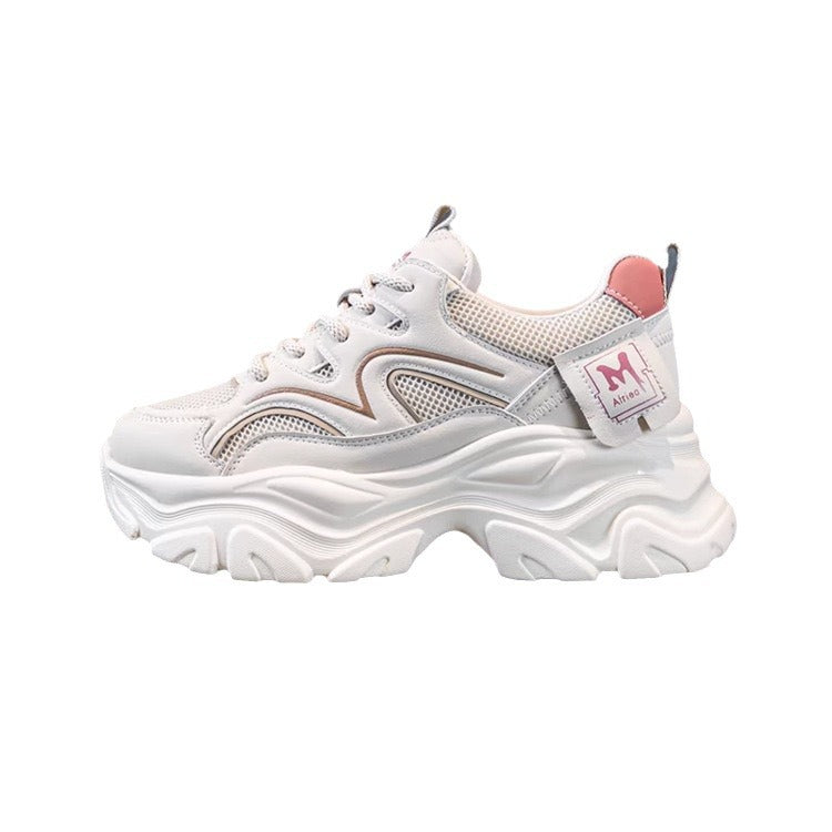 Damen Sportliche Sneakers mit Air Cushion Technologie und atmungsaktiver Mesh-Oberfläche EB