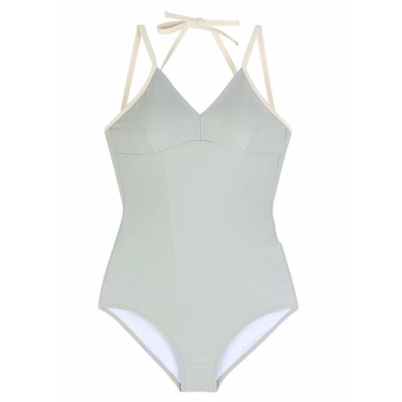 Damen Eleganter Hoch geschnittener Schwimmanzug EB