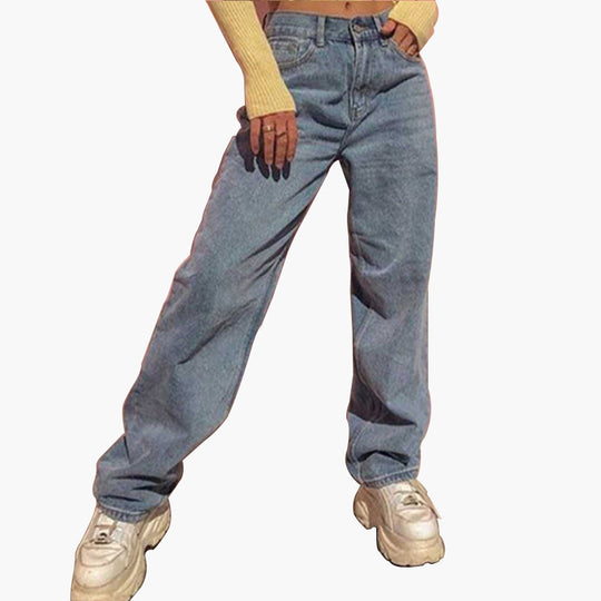 Damen Weitgeschnittene Jeanshose EB