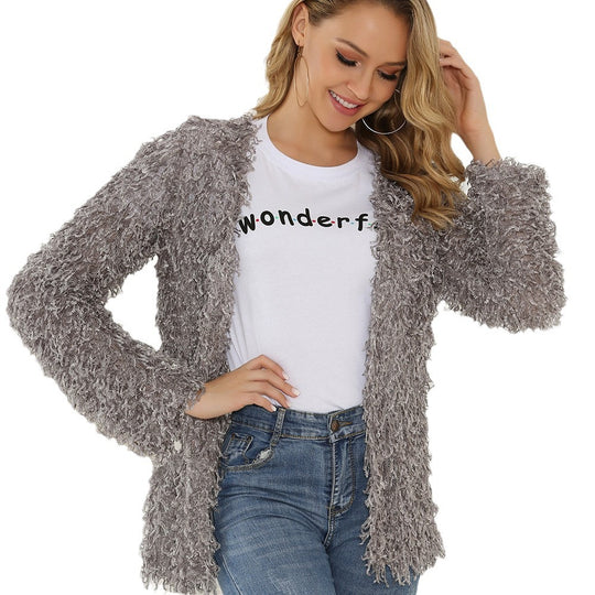 Damen Fluffy Cardigan EB