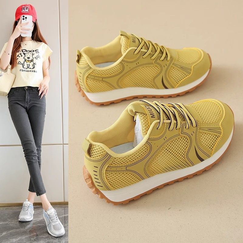 Damen Atmungsaktive Sport Sneaker mit flexiblem Mesh-Obermaterial und rutschfester Sohle EB