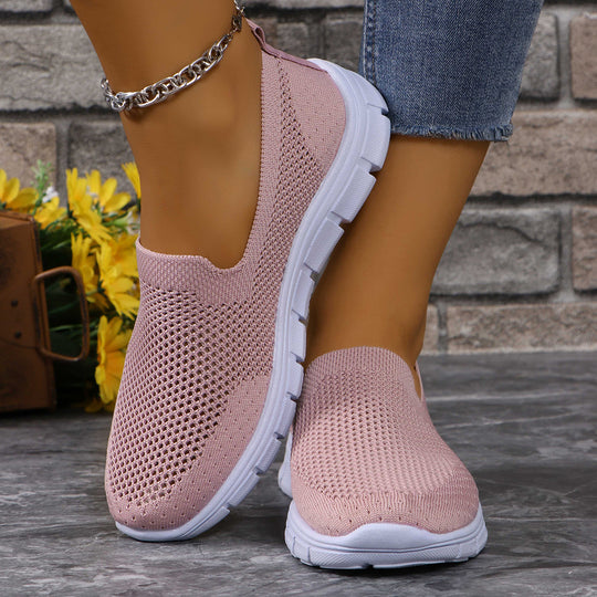 Damen Atmungsaktive Slip-On Sneakers mit flexiblem Design EB