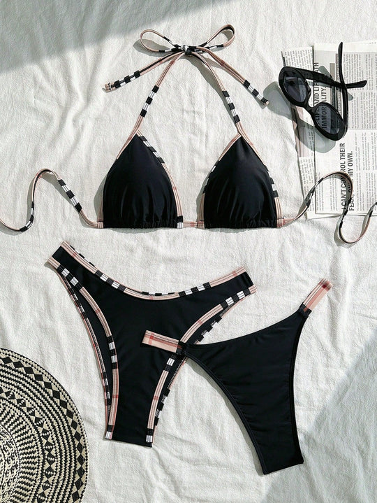 Damen Triangel-Bikini mit Struktur und modischen Akzenten EB