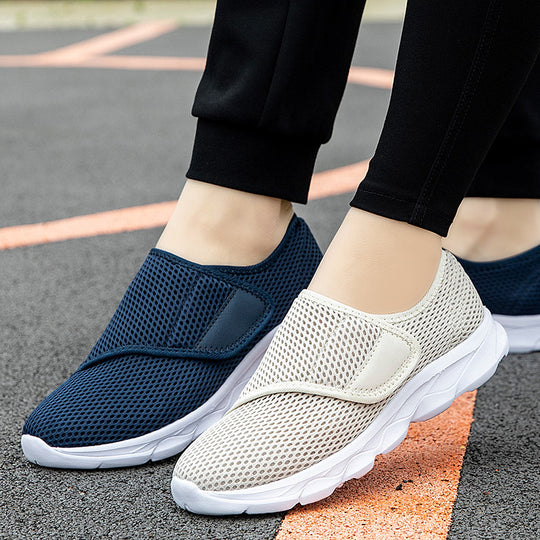 Damen Atmungsaktive Slip-On Sneakers mit elastischem Riemen EB
