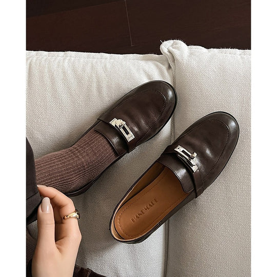 Damen Mokassins mit eleganter Schnallenverzierung EB