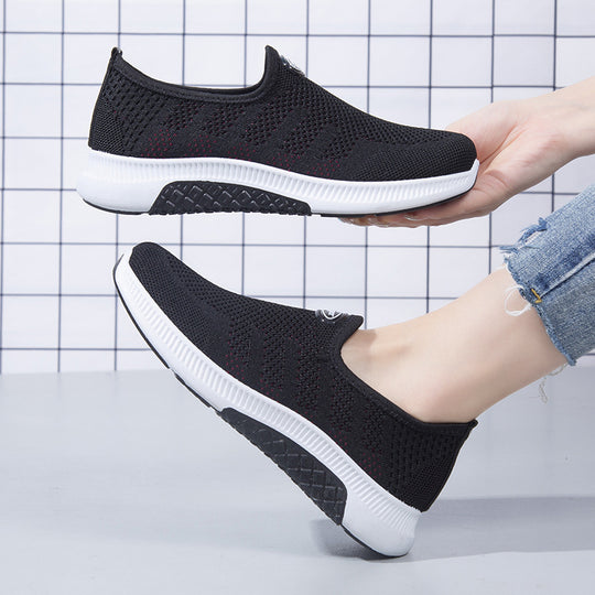 Damen Atmungsaktive Slip-On Sneakers mit rutschfester Sohle EB