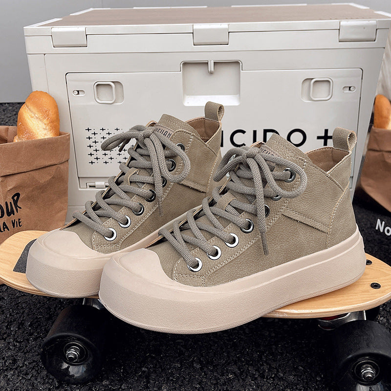Damen modische High-Top Sneakers mit robustem Sohlenprofil und atmungsaktivem Obermaterial EB
