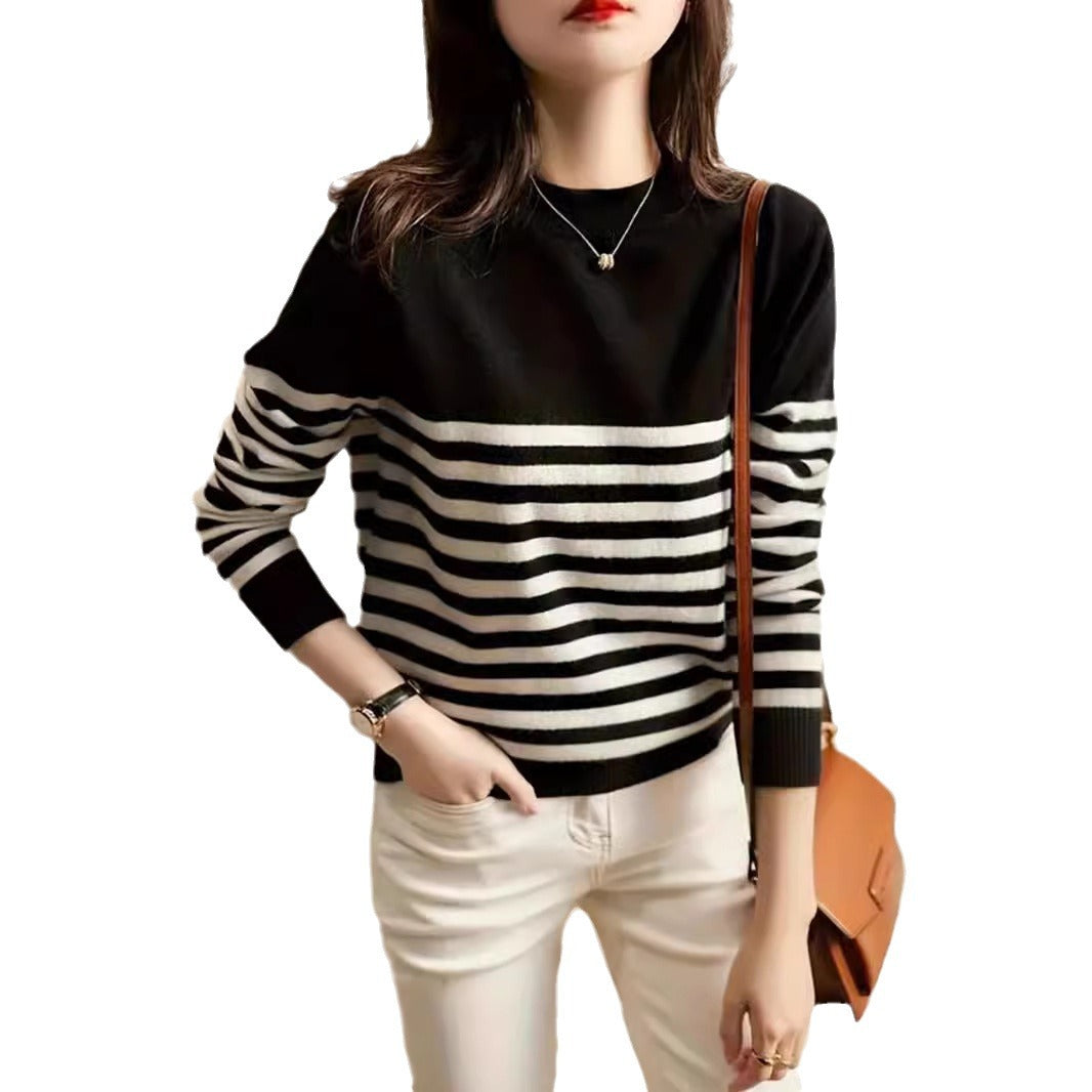 Damen gestreifter Pullover EB