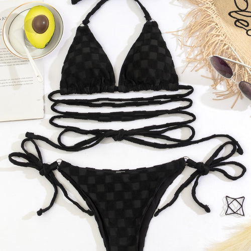 Damen Triangel-Bikini mit raffinierten Bindungselementen EB