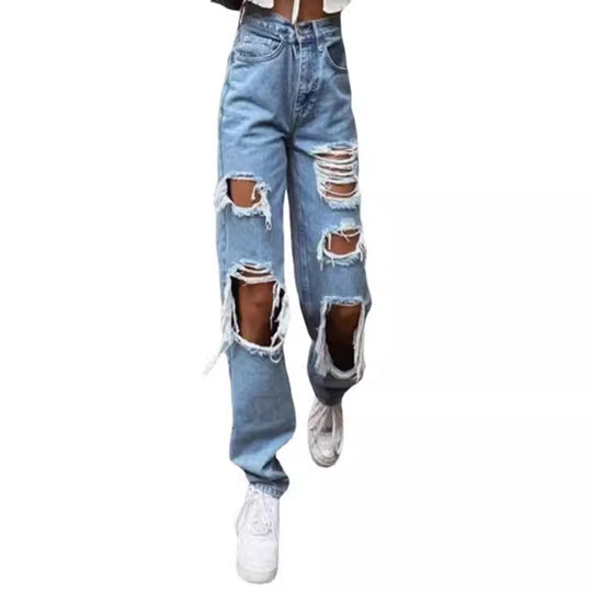 Damen Destroyed Jeans EB