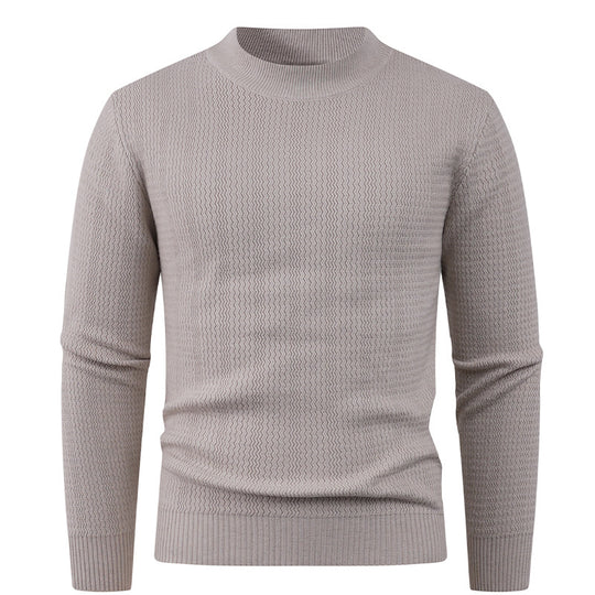 Herren Strukturpullover mit hochgeschlossenem Kragen und modischem Design EB