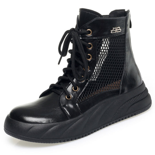 Damen Trendige Schnürstiefeletten mit atmungsaktivem Mesh-Einsatz und komfortabler Sohle EB