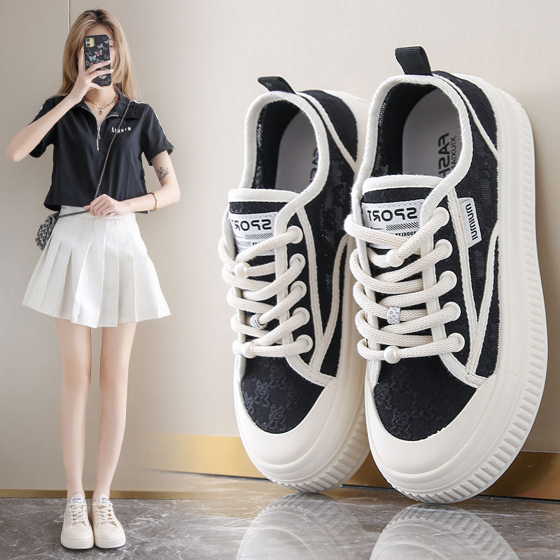 Damen Freizeitsneaker mit eleganter Spitze und rutschfester Sohle EB