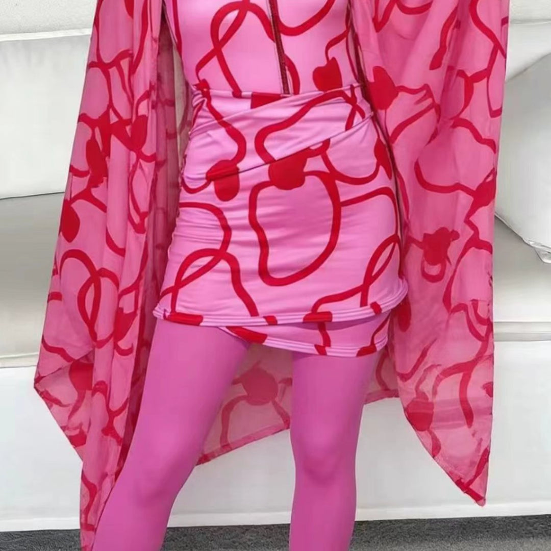 Damen modischer Bademantel mit weitem Cut EB