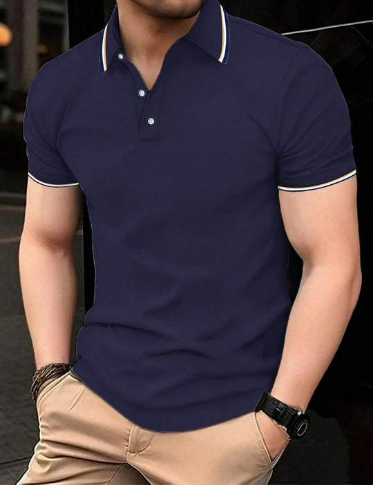 Herren Poloshirt mit modernem Kragen und sportlichem Schnitt EB