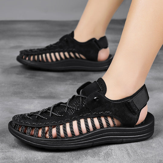 Damen Sportliche Freizeitsandalen mit atmungsaktiver Oberflächenstruktur und rutschfester Sohle EB